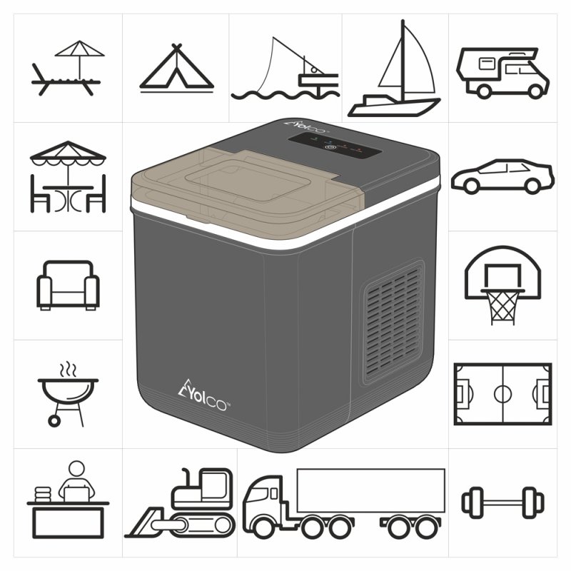 Kostkarka do lodu Yolco Space Grey