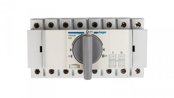 Przełącznik w układzie przełącznym I-0-II 4P 63A HIM406
