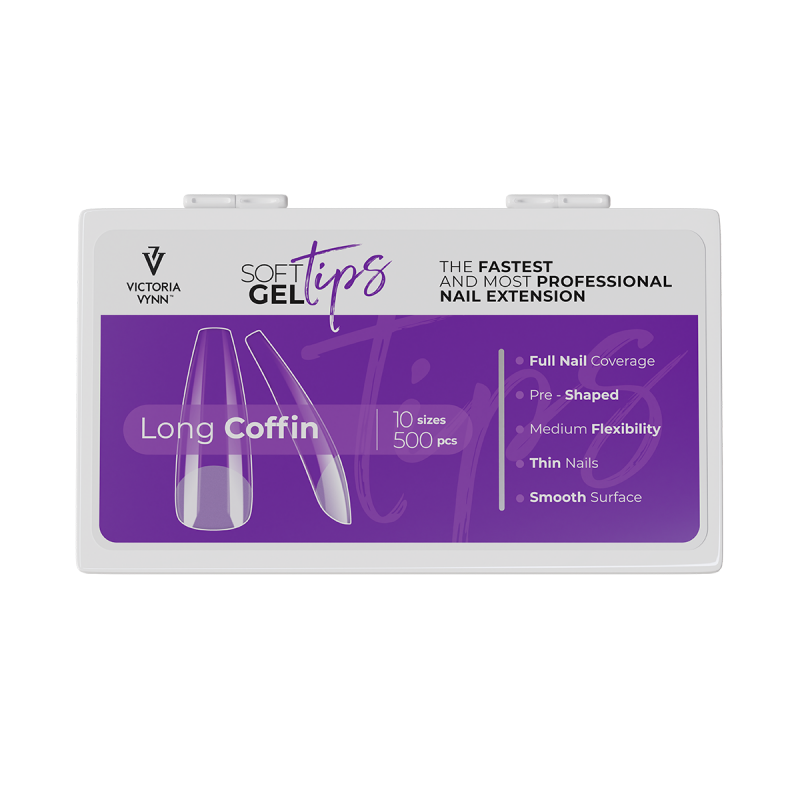    SOFT GEL TIPS Set - Zestaw (Lampa + Preparaty + Tipsy)