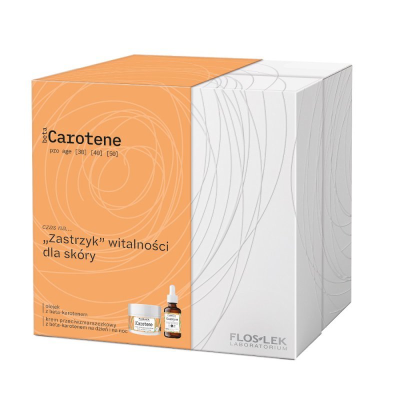Floslek betaCarotene Pro Age zestaw olejek z beta-karotenem 30ml + krem przeciwzmarszczkowy 50ml