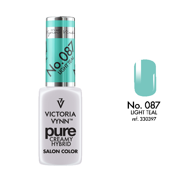  Kremowy Lakier Hybrydowy PURE kolor:  No 087 Light Teal