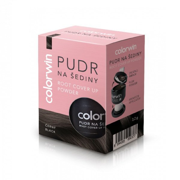 PROMO: Colorwin Puder kryjący odrost i zwiększający objętość włosów Czarny 3.2g