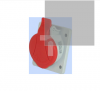 Gniazdo tablicowe skośne 5P 16A 400V czerwone GTS 16/5 IP-44 921820