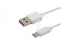 Kabel SAVIO CL-126 (USB typu C - USB 2.0 typu A 1m kolor biały)