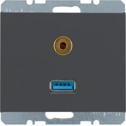 K.1 Gniazdo USB/3,5 mm Audio antracyt mat 3315397006
