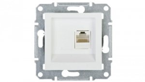 ASFORA Gniazdo komputerowe pojedyncze RJ45 kat.5e bez ramki białe EPH4300721