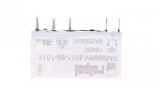 Przekaźnik miniaturowy 1P 6A 12V DC wersja pionowa PCB AgSnO2 RM699BV-3011-85-1012 2613696