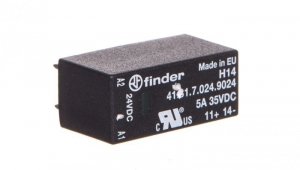 Przekaźnik miniaturowy do płytki drukowanej i gniazd serii 95.x5.x, 93.x2 SSR OC 5A/24VDC, zasil. 24VDC 41.81.7.024.9024