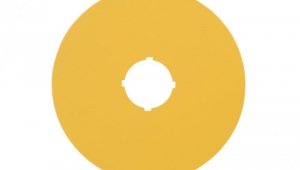 Tabliczka opisowa żółta okrągła fi90 bez nadruku M22-XAK 216464