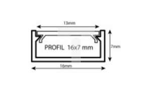 Profil led PCV Line Slim 16x7 3m biały z osłoną mleczną PCV-LINES-W3ML