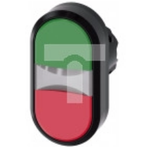 Przycisk podświetlany podwójny 22mm okrągły tworzywo zielony czerwony płaskie Przyciski 3SU1001-3AB42-0AA0