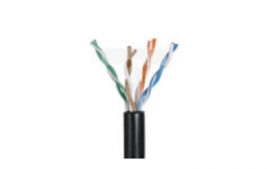 Kabel UTP A-LAN drut, zewnętrzny suchy, 100 miedź KIU5OUTS305Q (UTP 305m kat. 5e kolor czarny)