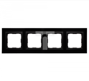 VENA2 Ramka poczwórna szkło Xglass akrylowe czarny + antracyt 5209184