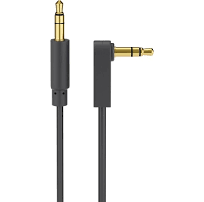 Kabel audio AUX, 3,5 mm stereo 3-pinowy, cienki, CU, kątowy 1,5m 67784