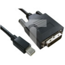 Kabel DisplayPort 1m Męskie Mini DisplayPort to Męski przewód DVI-D. Czarny