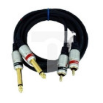 Kabel audio 2xwt.Jack 6,3 mono/2xwt.RCA MK50 7,5m