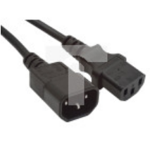 Przedłużacz kabla zasilającego IEC 320 C13 - C14 1.8m VDE czarny CA-C13E-11CC-0018-BK
