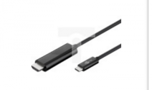 Kabel przejściowy USB-C™ HDMI 4k 60 Hz, 1,80 m, czarny 77528