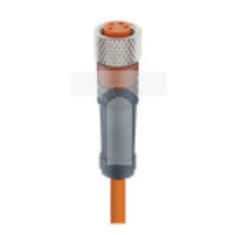 Kabel konfekcjonowany jednostronnie złącze M8 żeńskie prosty z samoblokującym gwintem 4-pinowe PVC RKMV 4-07/2 M