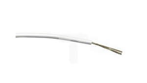 Przewód jednożyłowy linkowy, 0,2 mm², 7/0,2 mm, 24 AWG, PVC, 1 kV AC, Biały, dł. 500m, RS PRO