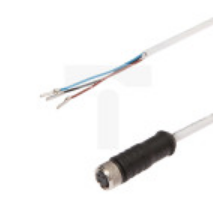 Złącze kablowe M8 żeńskie 3-pinowe proste wolny koniec niezarobiony 3x0,34mm fi3,8mm 60V 150stC 2m IP65 VK20H075