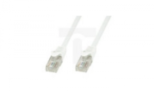 Kabel krosowy PATCHCORD U/UTP CAT6 0,5M biały 100 miedź TLY 029389