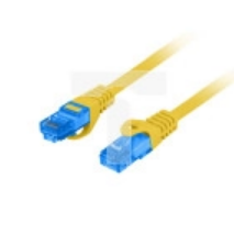 Kabel krosowy patchcord S/FTP kat.6A LSZH CCA żółty 2m