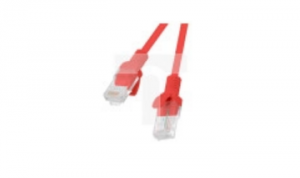 Kabel krosowy patchcord U/UTP kat.5e 0,5m czerwony /opak=10szt./