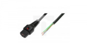 Kabel zasilający do zarobienia 3x1 OPEN/IEC C13 prosty M/Ż czarny IEC-PC1025 /2m/