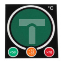 Wskaźnik temperatury — etykieta 3-skalowy
