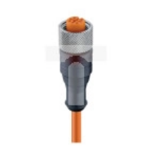 Kabel konfekcjonowany jednostronnie M12 3-pinowy złącze żeńskie prosta pomarańczowy PVC RKT/LED F 4-07/10 M