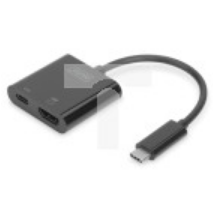 Adapter graficzny HDMI 4K 60Hz UHD na USB 3.1-C Power Delivery z audio czarny aluminiowy DA-70856