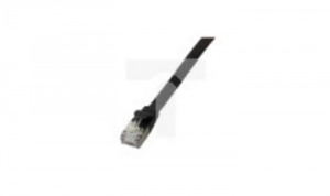 Kabel krosowy Patchcord płaski U/FTP 0,5m Cat.6A czarny EFB 150839