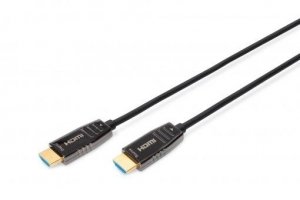 Kabel połączeniowy hybrydowy AOC HDMI 2.1 Ultra High Speed 8K 60Hz UHD HDMI A-HDMI A M-M czarny 30m AK-330126-300-S