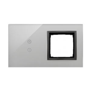 Simon Touch ramki Panel dotykowy S54 Touch, 2 moduły, 2 pola dotykowe pionowe + 1 otwór na osprzęt S54, burzowa chmura DSTR230/7
