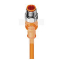 Kabel konfekcjonowany jednostronnie złącze M12 4-pinowe męskie proste PVC pomarańczowy PRST 4-07/5 M
