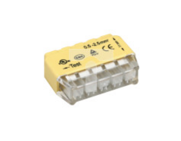 Złączka instalacyjna wciskana 5-przewodowa na drut 0,75-2,5mm2 IEC 300V/24A 50 szt. OR-SZ-8004/5/50