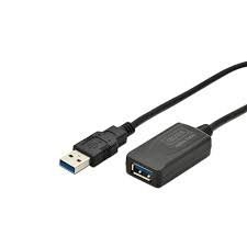 Kabel przedłużający USB 3.0 SuperSpeed Typ USB A/USB A M/Ż aktywny czarny 10m DA-73105