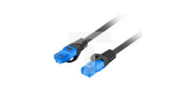 Kabel krosowy patchcord S/FTP kat.6A LSZH CCA czarny 5m