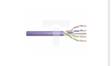 Kabel teleinformatyczny U/UTP kat.6 4x2xAWG23 LSOH drut fioletowy Dca DK-1614-VH-305 /305m/