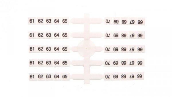 Oznacznik elastyczny do złączek szynowych EO3 /61-70/ 20x10szt.003901764