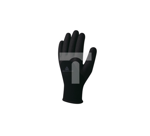 Rękawice z akrylu i poliamidu, dłoń, palce i połowa strony grzbietowej powlekane pianką nitrylową czarne rozmiar 9 VV750NO09