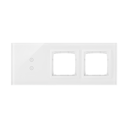 Simon Touch ramki Panel dotykowy S54 Touch, 3 moduły, 2 pola dotykowe pionowe + 2 otwory na osprzęty S54, biała perła DSTR3300/7