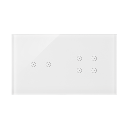 Simon Touch ramki Panel dotykowy S54 Touch, 2 moduły, 2 pola dotykowe poziome + 4 pola dotykowe, biała perła DSTR224/70