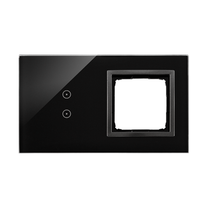 Simon Touch ramki Panel dotykowy S54 Touch, 2 moduły, 2 pola dotykowe pionowe + 1 otwór na osprzęt S54, zastygła lawa DSTR230/73