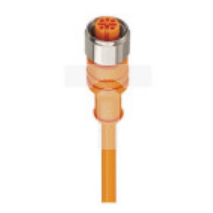 Kabel konfekcjonowany jednostronnie złącze M12 proste żeńskie 4-pinowe wewnętrzny gwint PVC PRKT 4-07/25 M