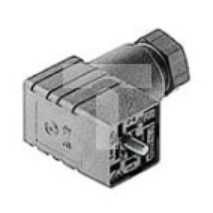 Gniazdo kablowe zaworowe typ C przyłączeniowe z centralną śrubą M2,5x27 3 + PE PG 7 tłumik kablowy GDSN 307 grau