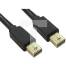 Kabel DisplayPort 1m Męskie Mini DisplayPort to Męski kabel DisplayPort Czarny