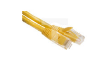 Kabel kategorii 6, Żółty, Wtyk RJ45/męski RJ45dł.: 2m, mat. koszulki: PVC