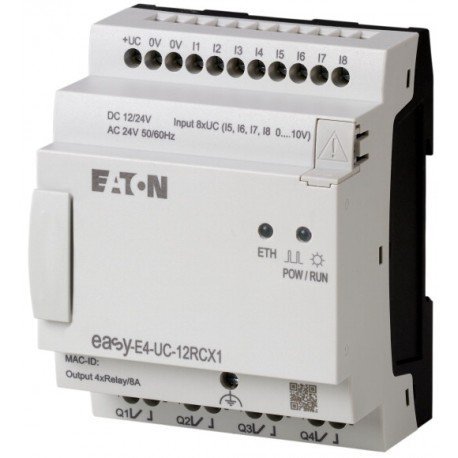 Przekaźnik programowalny easyE4 12-24VDC 24VAC 8DI(4AI) 4DO-R EASY-E4-UC-12RCX1 197212